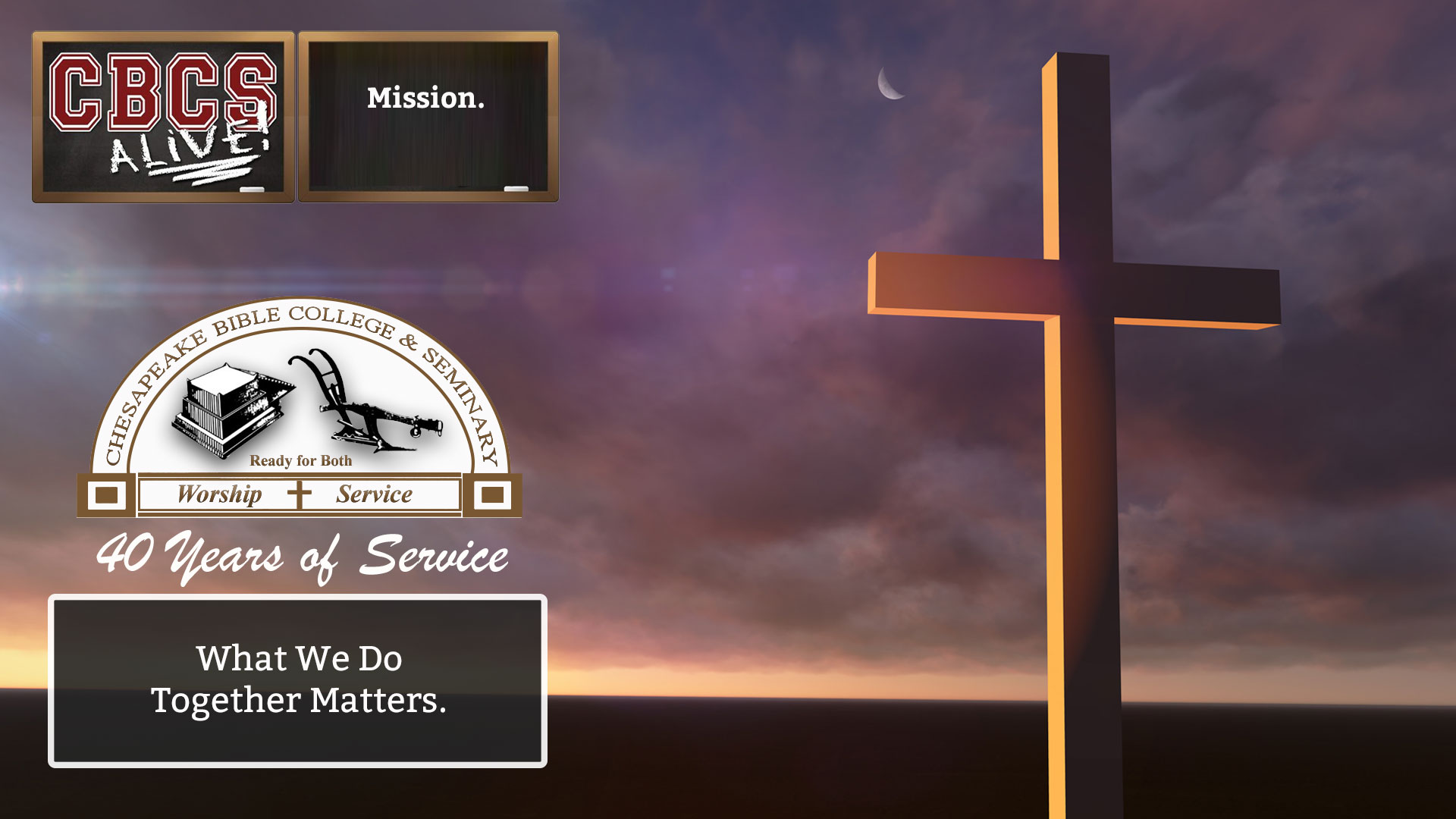 Chesapeake Bible College & Seminary -Mission